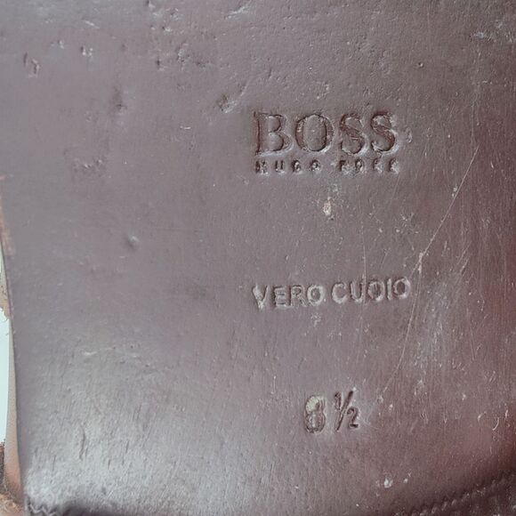 BOSS Hugo Boss Clasto Cognac Leather Wingtip Oxford Dress Shoes, Sz 8.5 main image 7